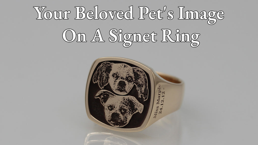 Your Beloved Pet's Image On A Signet Ring